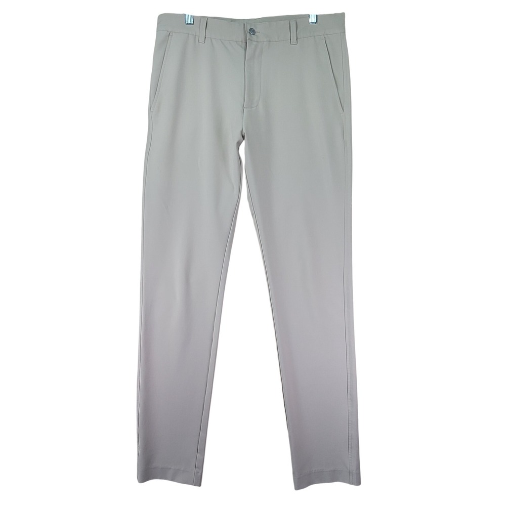 FootJoy‎ Golf Pants Mens 34x33.5 Beige Good Performance Stretch Flat Front